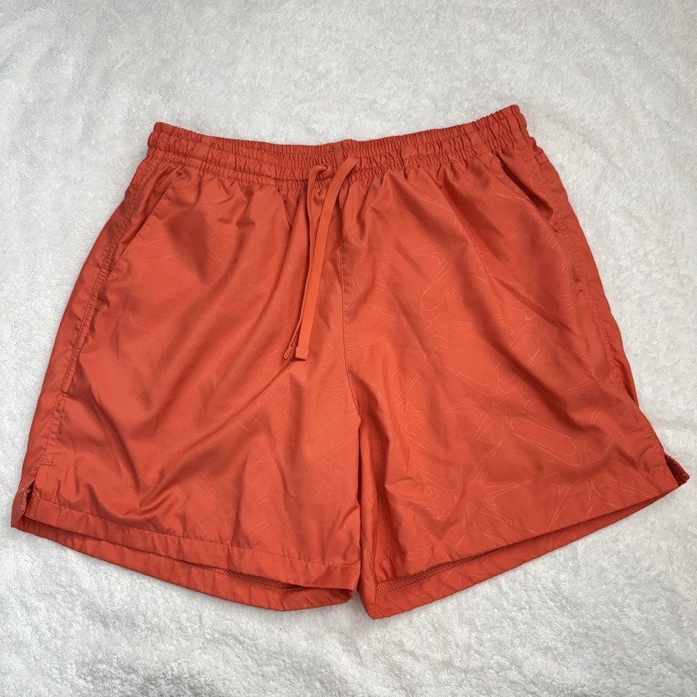 Nike Swim Trunks‎ XL Orange Lined Quick Dry Beach Shorts 5" Inseam Resort Wear